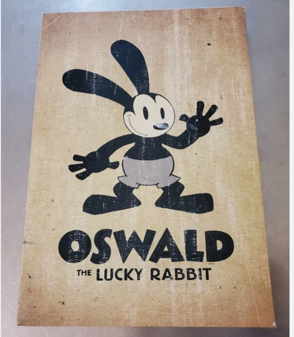 Oswald the Lucky Rabbit Canvas Art RARE Vintage Style Disney Print 23x16